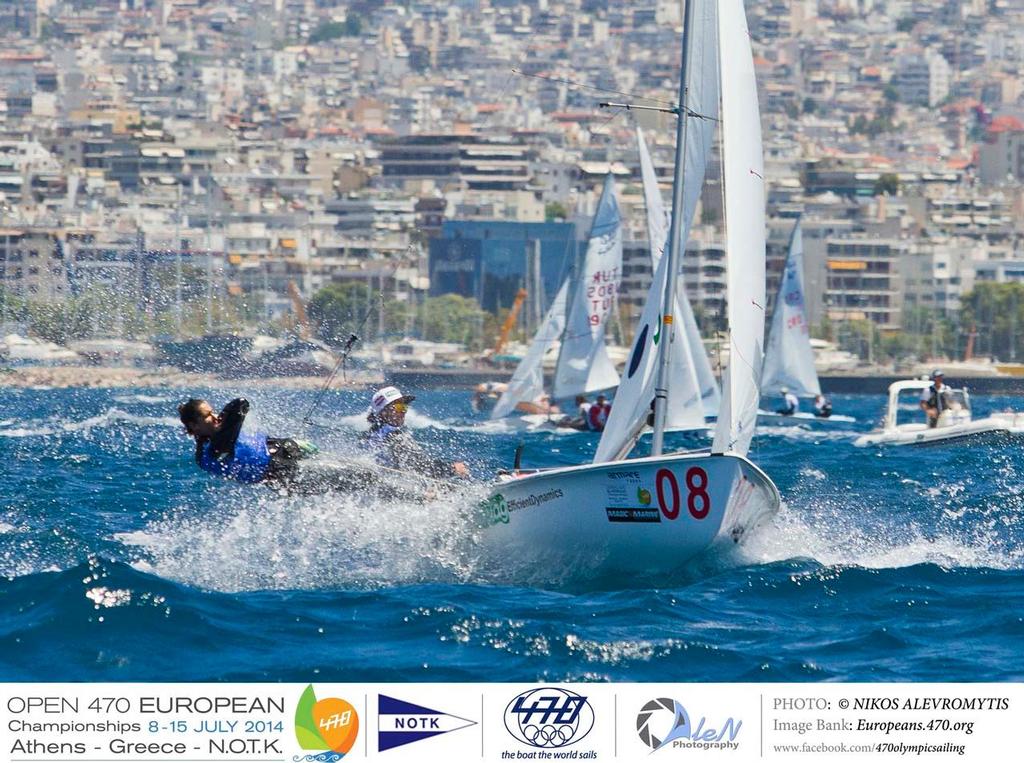 Lara Vadlau and Jolanta Ogar (AUT-431) - 2014 470 European Championship © Nikos Alevromytis / Alen Photography http://www.alen.gr